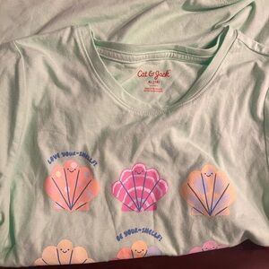 Cat & Jack Kids' Green Seashell Graphic Tee